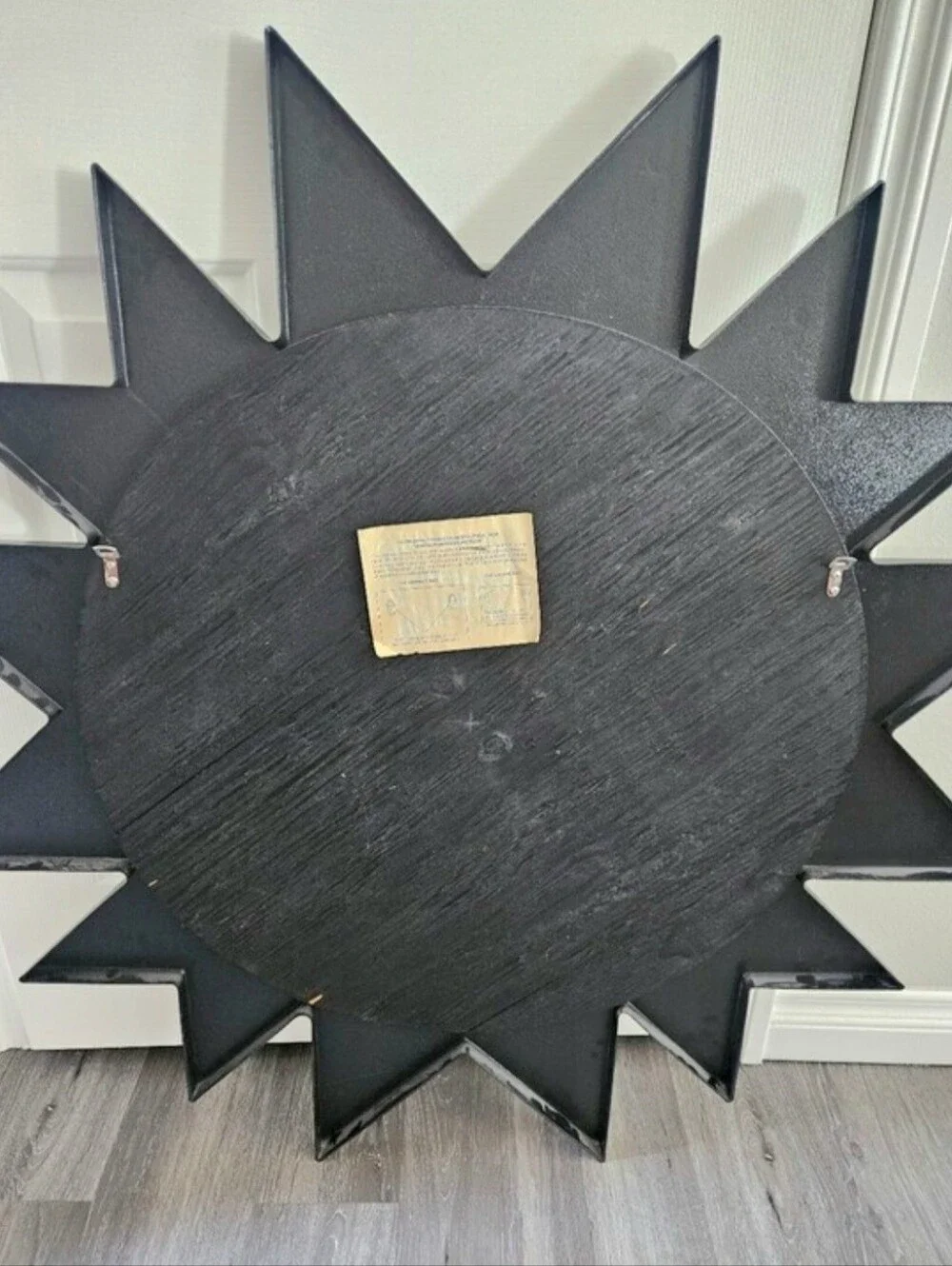 Vintage Windsor Art Deco Beveled Glass Snowflake/Starburst Accent Wall Mirror
